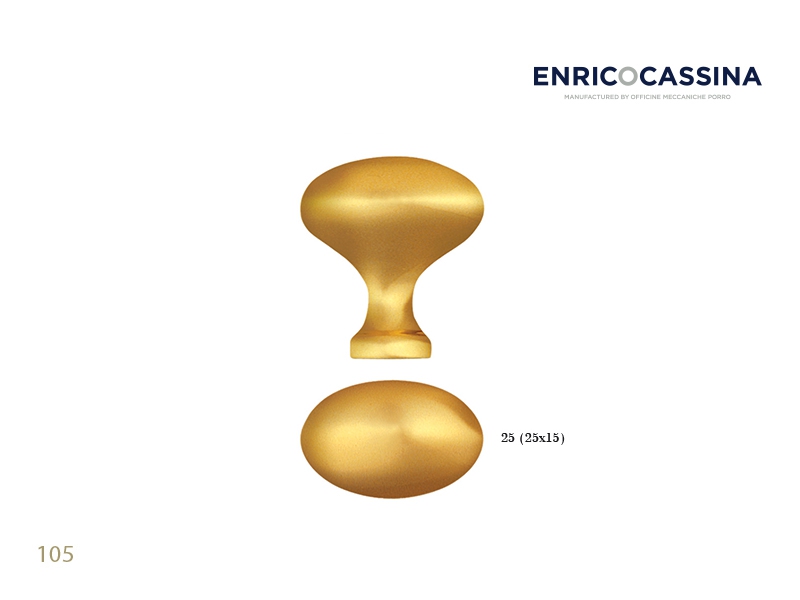 Мебельная ручка Enrico Cassina 105 полированная латунь
