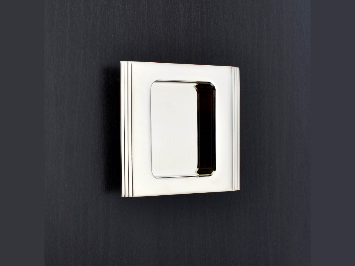 Дверная врезная ручка Croft 2520SQ полированный никель