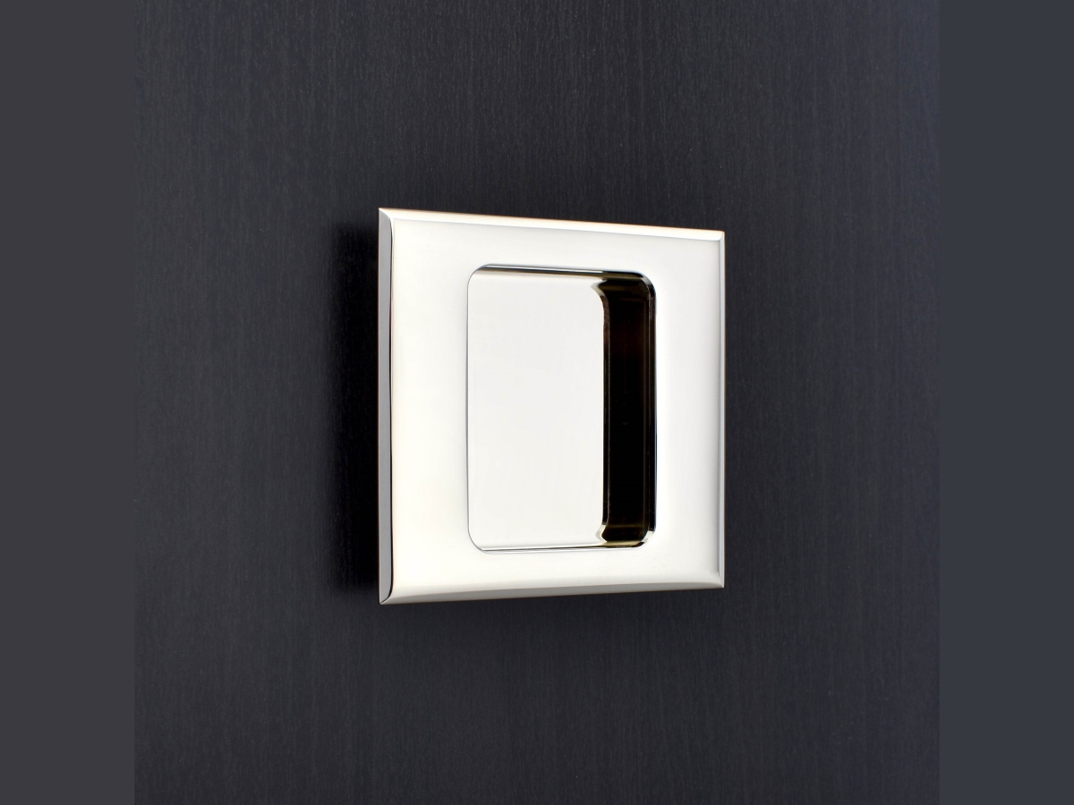 Дверная врезная ручка Croft 2530SQ полированный никель