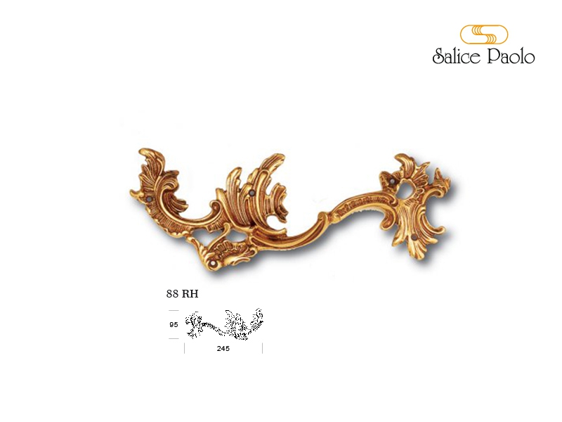 Мебельная ручка-скоба Salice Paolo 88 RH античная латунь