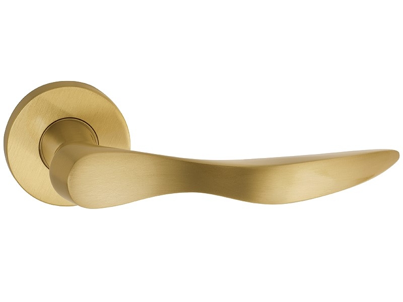 Дверная ручка на розетке Enrico Cassina AFRA C07011 матовая латунь