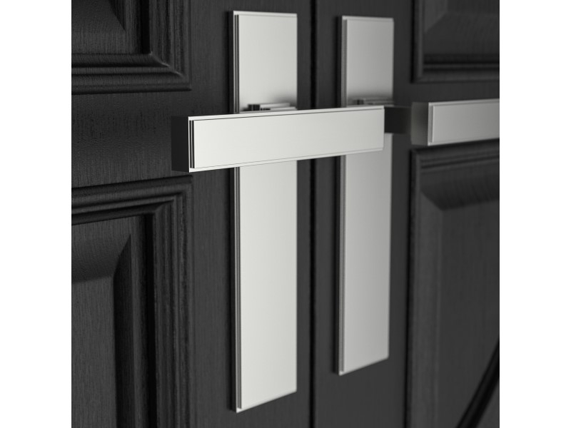 Дверная ручка на планке Oliver Knights Breunor LH матовый хром