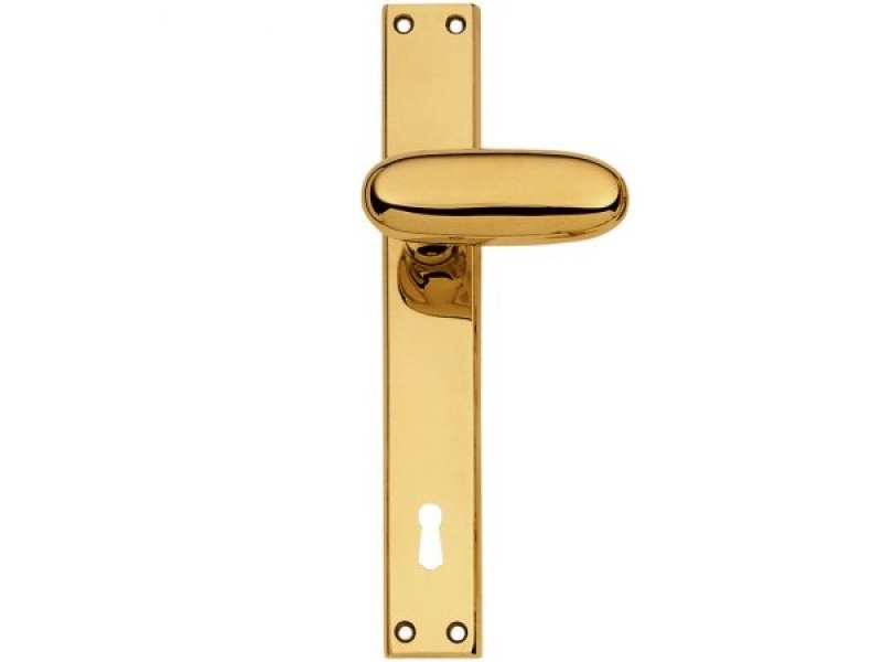 Дверная ручка на планке Enrico Cassina ELVIRA C09210 полированная латунь