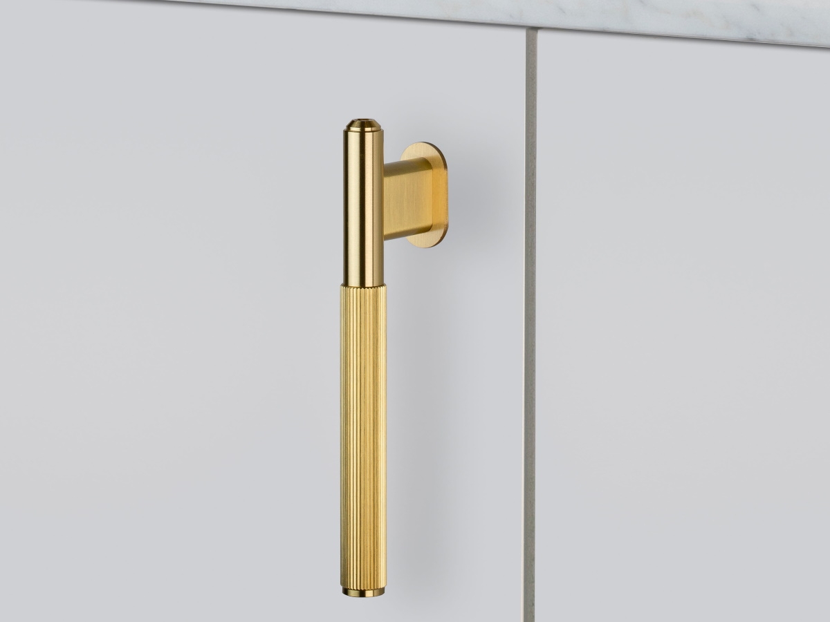 Мебельная L-образная ручка Buster & Punch GLB-05326 матовая латунь