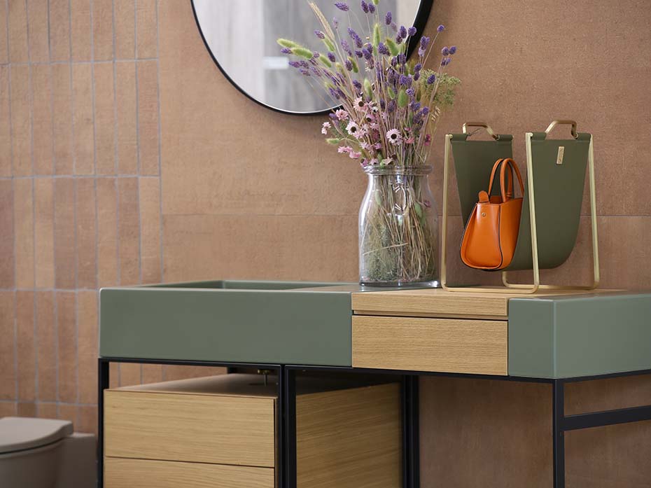 Подставка под сумки Furnitek FG-131 матовая латунь