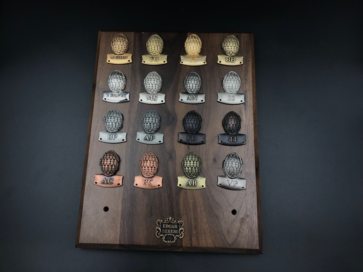 Мебельная ручка-кнопка Edgar Berebi 7725 серебро