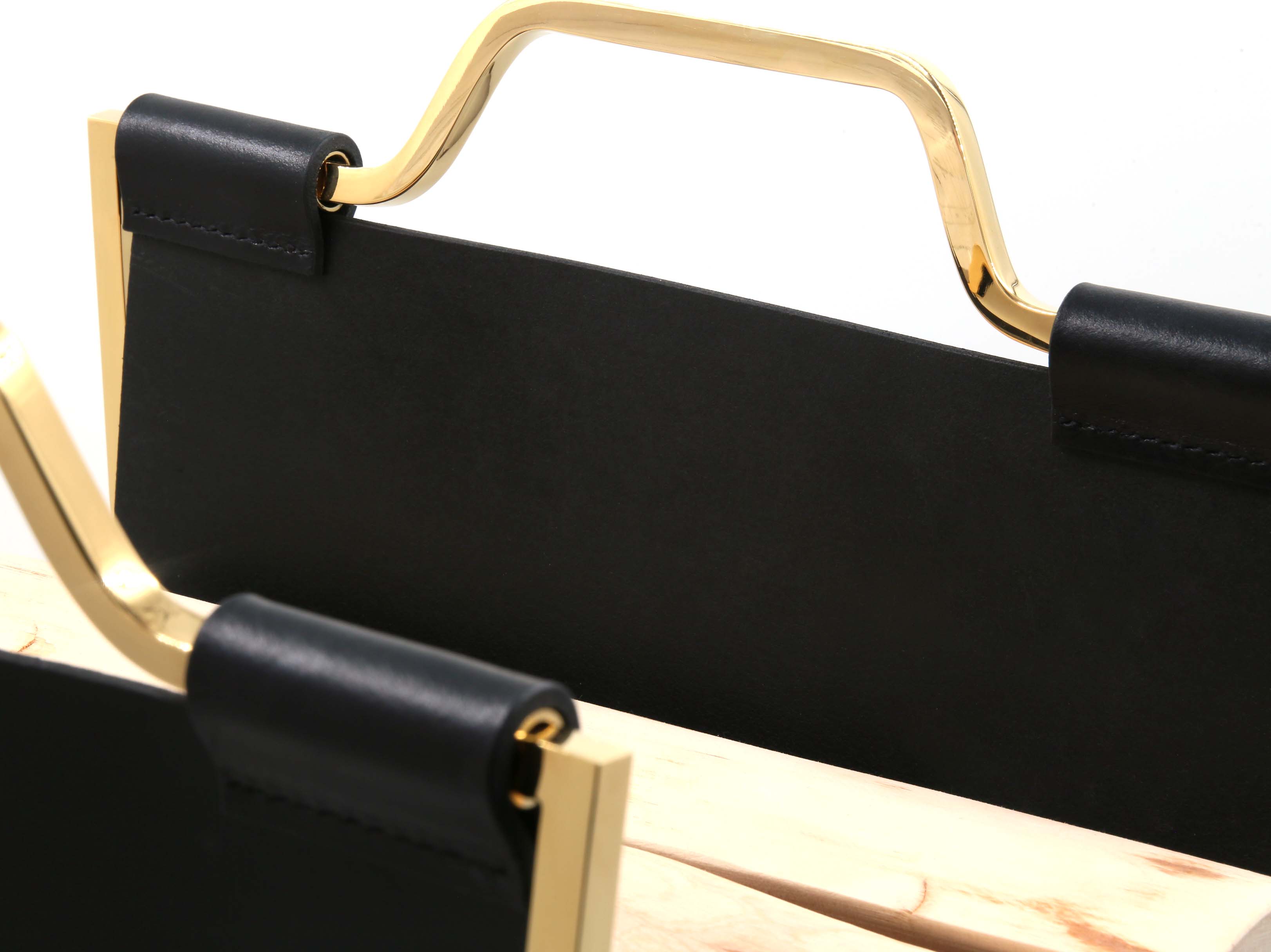 Дровница с кожаной вставкой Furnitek FG-12032