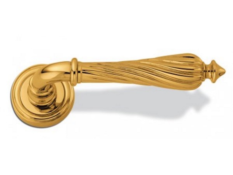 Дверная ручка на розетке Enrico Cassina LIISI C12615 полированная латунь