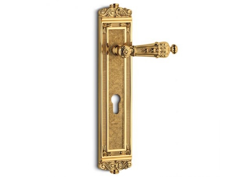 Дверная ручка на планке Salice Paolo NANCY 3016 полированная латунь