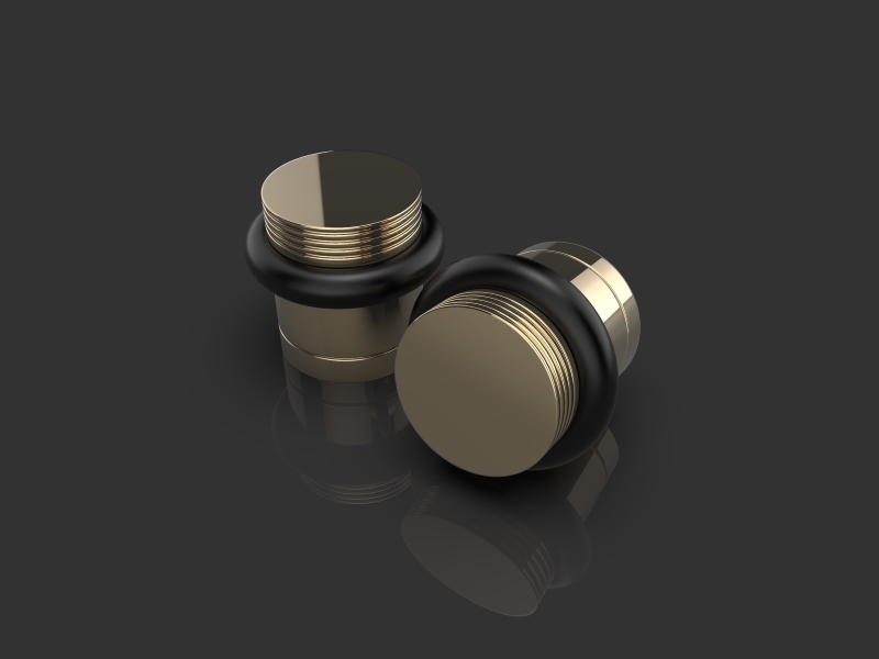 Дверной ограничитель Oliver Knights Simon DS полированная латунь