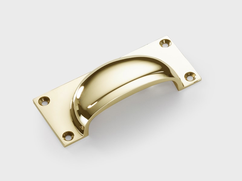 Мебельная ручка-ракушка Armac Martin 2174 полированная латунь