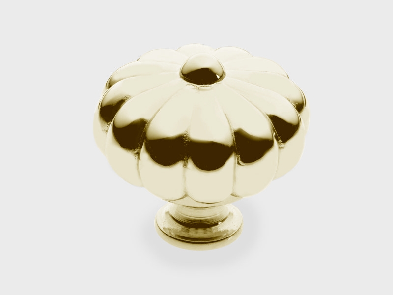 Мебельная ручка-кнопка Armac Martin Aberdovey полированная латунь