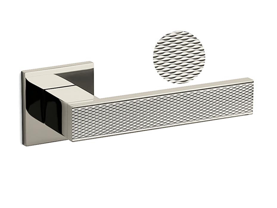 Дверная ручка на круглой розетке Olivari Diana Barley NL полированный никель