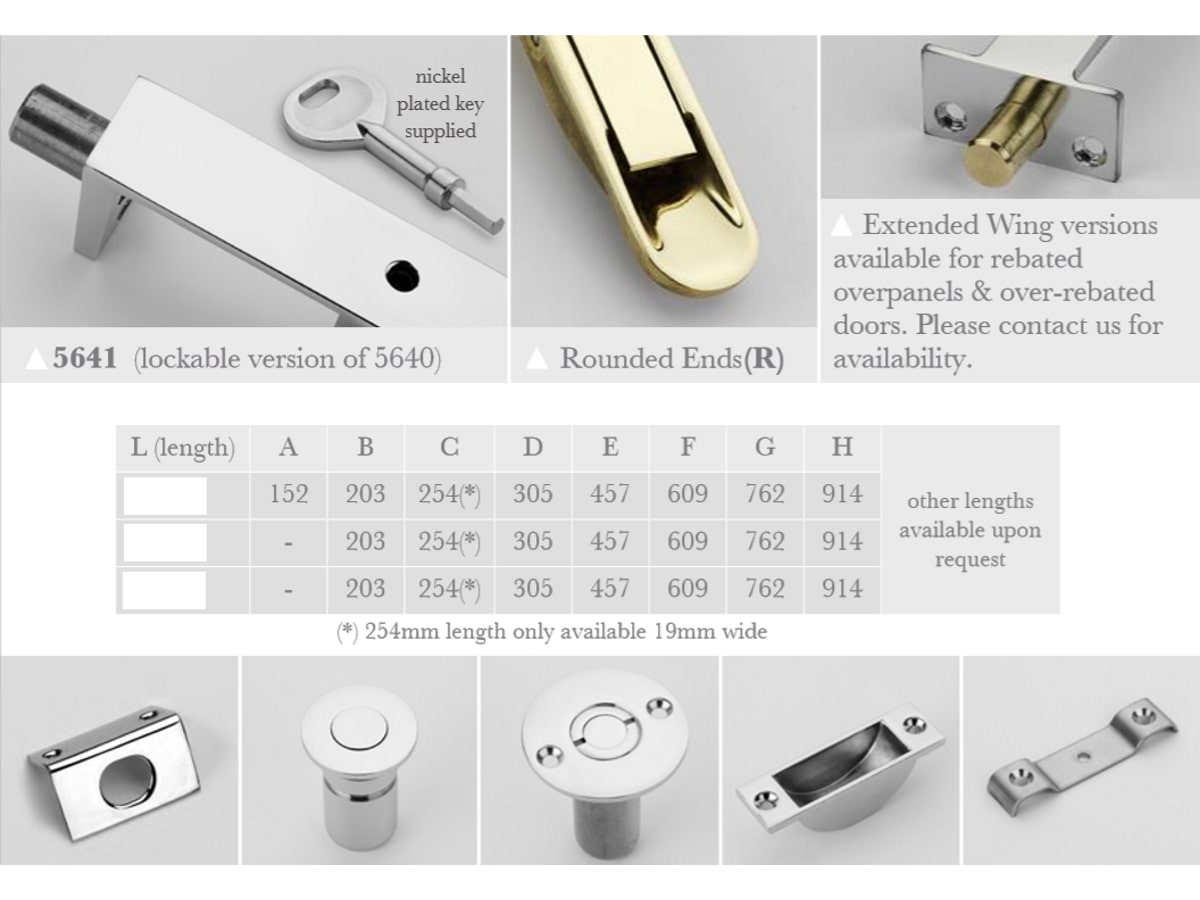Дверной ригель Frank Allart 5640A19 хром