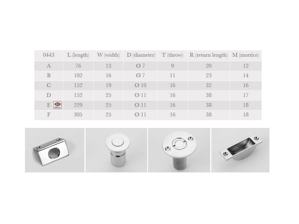 Дверной ригель Frank Allart 56440443 хром