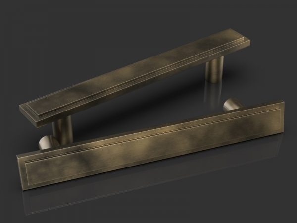 Дверная ручка-скоба Oliver Knights Anthony PH античная бронза