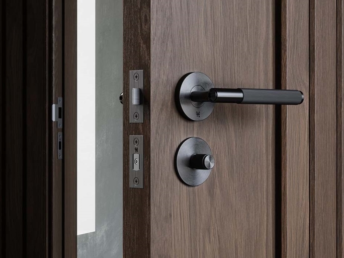 Дверная ручка на розетке Buster & Punch Linear RLH-481032 черный