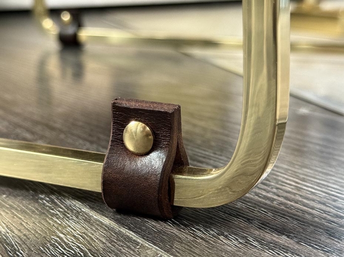 Каминный набор с дровницей FURNITEK FG-01123 полированная латунь