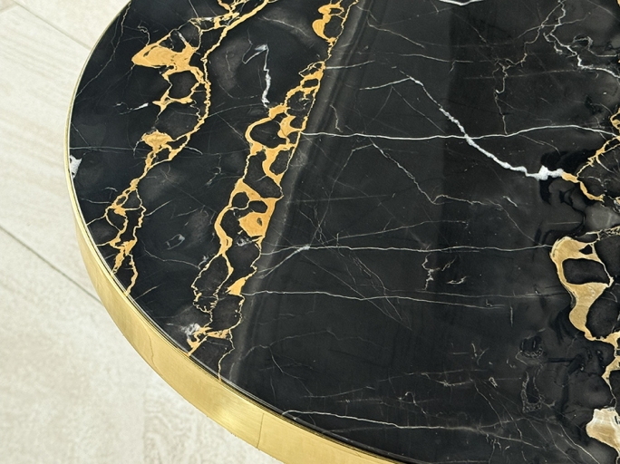 Стол кофейный Ar-Deco FG-066 круглый полированная латунь