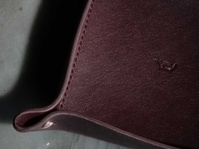 Монетница из натуральной кожи FG-115002 цвет красное дерево