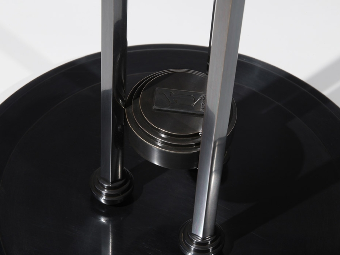 Стол кофейный Ar-Deco FG-067 круглый чернёная латунь с полировкой