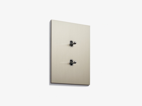 Выключатель Meljac M562 двойной Classique матовый хром