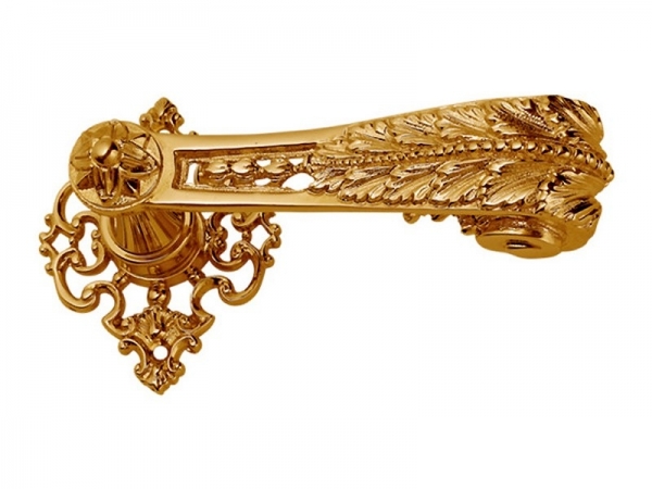 Дверная ручка на розетке Enrico Cassina MARIE-ANTOINETTE C01615 золото 24к