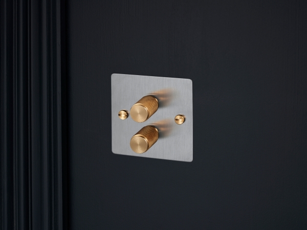 Диммер Buster & Punch двойной UK-DI-CO-2G-ST-BR-A матовый хром