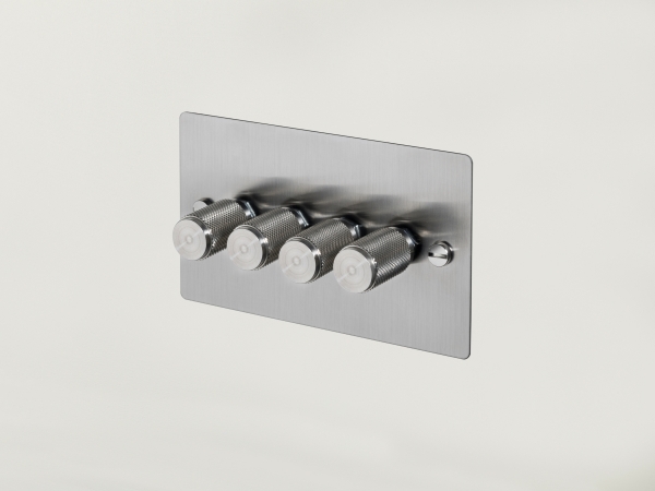 Диммер Buster & Punch четырехклавишный UK-DI-CO-4G-ST-A матовый хром