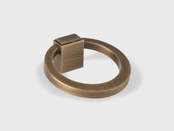 Мебельная ручка-кольцо Armac Martin Oblique матовая бронза