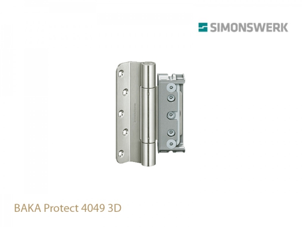 Петля оконная SIMONSWERK BAKA Protect 4049 3D до 120 кг (3 петли) цинк