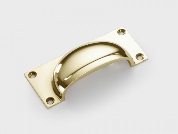 Мебельная ручка-ракушка Armac Martin 2174 полированная латунь