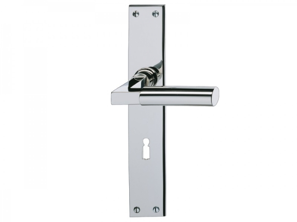 Дверная ручка на планке P.Bisschop Веймар 1920/8004 полированный хром