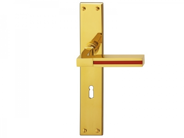 Дверная ручка на планке P.Bisschop Любеткин 1824/8004 полированная латунь