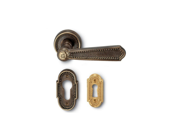 Дверная ручка на розетке Salice Paolo HANNOVER 4350 античная латунь