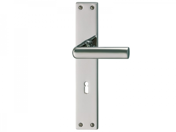 Дверная ручка на планке P.Bisschop Хохкантовал 1929/8024 полированный хром