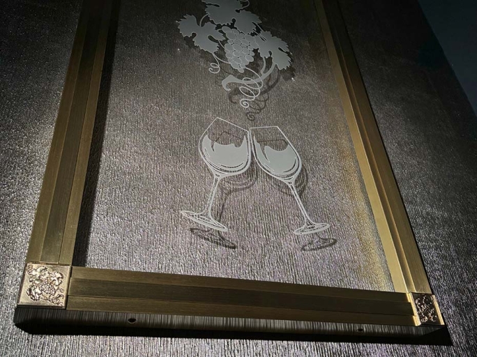 Панно из стекла и латуни FURNITEK FG-04001