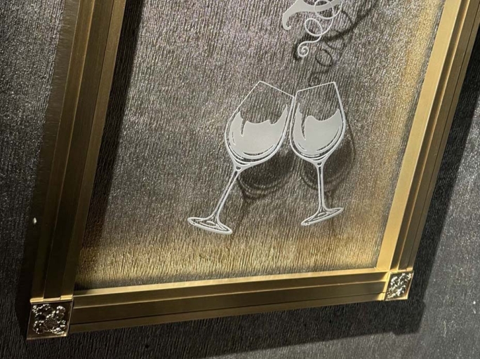 Декоративное панно FURNITEK FG-04001 стекло и латунь